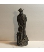 Stetson Western Cowboy Statue Figural Figurine Rope Hat 6&quot; Tall - £10.51 GBP