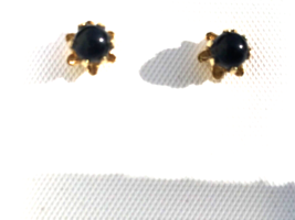 14k Chocolate Pearl Studs Mushroom Shaped - £35.72 GBP