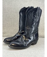 Laredo Boots 4240 Lea Vamp Fox Cowboy  Boots Black - Men’s 10.5 EW (Extr... - $83.22