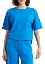 Lauren Ralph Lauren Women&#39;s Knit Short-Sleeve Top in Tropic Royal-Size L... - £25.27 GBP