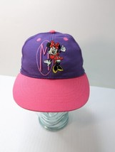 Vintage 90&#39;s Disney Minnie Mouse Hat Youth Kids Goofy&#39;s Hat Co Cap Pink ... - £10.49 GBP