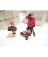 DEPARTMENT 56-SNOW VILLAGE- 5130-6 &#39;WOODSMAN &amp; BOY&quot; - LN - BOXED-L146 - $17.05