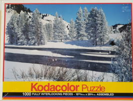Vtg Kodacolor Puzzle 1000 Interlocking Pieces 18 15/16&quot; x 26 3/4&quot; Salmon... - $22.72