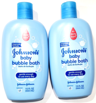 2 Johnson&#39;s Baby Bubble Bath Improved Formula Tear Free Gentle Daily Cleanser - £28.23 GBP