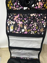 Vera Bradley Lighten Up Black Travel Folding Hanging Organizer Floral Interior - £36.54 GBP