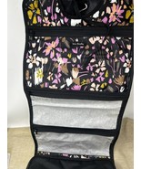 Vera Bradley Lighten Up Black Travel Folding Hanging Organizer Floral In... - $61.50 CAD