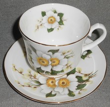 DUCHESS Bone China DOGWOOD PATTERN Cup and Saucer MADE IN ENGLAND - £14.31 GBP
