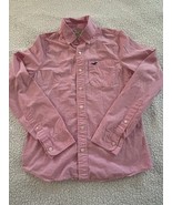 MENS HOLLISTER PINK BUTTON UP LONG SLEEVE SHIRT MEDIUM M - $25.29 CAD