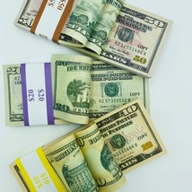 Prop Money Realistic 100 Pcs Mix $50 $20 $10 Double Sided Full Print looks Real - £15.14 GBP