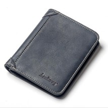 Baellerry Black Purse for Men Vintage Leather Men&#39;s Wallets Vertical Cross Small - £54.02 GBP