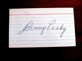 JOHNNY PESKY WSC BOSTON RED SOX SIGNED AUTO VINTAGE INDEX CARD PSA/DNA A... - $29.69