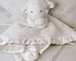 Carters White Lamb Sheep Holding Plush Baby Blanket Satin Trim Back Love... - $34.60