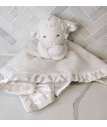 Carters White Lamb Sheep Holding Plush Baby Blanket Satin Trim Back Love... - £27.25 GBP