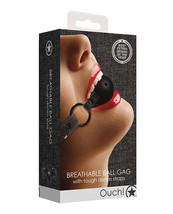 Shots Ouch Breathable Ball Gag W/denim Straps - Black - £15.39 GBP