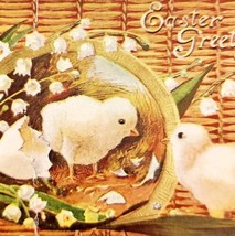 1900s Easter Greeting Card Postcard Holiday Baby Chicks Egg Ephemera E83C - £15.04 GBP