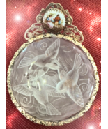 HAUNTED ANTIQUE FRENCH 3 BIRDS CHARGING MULTIPLYING ELEVATING PLATTER MA... - $703.77