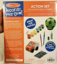 Melissa And Doug Decorate Your Own Banks Paint Soccer Ball Race Car NIP ... - $14.69
