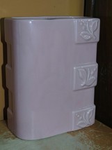 Art Pottery 7&quot;+ Vase Mid Century pink rectangular floral american unmarked - €14,63 EUR