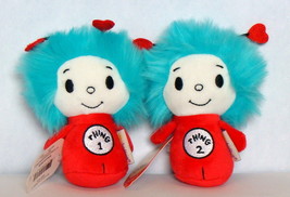 Hallmark Itty Bittys Dr Seuss Valentine&#39;s Day Thing 1 Thing 2 Plush Set One Two - £23.90 GBP