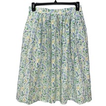 Vintage Selections by Manor House White Floral Plated Midi Skirt Size 18... - $39.55