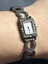 JUDITH JACK Sterling Silver and Macasite Watch, Quartz, Needs battery 7.5” - $95.00