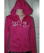 Girls Under Armour full zip pink hooded jacket size YXL - $21.86 CAD
