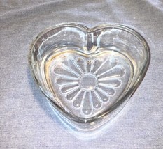 HEAVY GLASS  Heart Shaped 6&quot; Candy Dish New LOVE HEARTS - $13.95