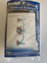 Bucilla Special Edition Pillowcase Pair 64239 tulips stamped goods - $9.89