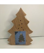 Wooden Christmas Tree Light Box Kit Craft  Real Lights NIP - £17.15 GBP