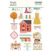 Simple Stories Sticker Book 12/Sheets-What&#39;s Cookin&#39;? WC21123 - £13.36 GBP