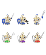 6Pcs Stormwind City Guard Minifigures Red Dragon Warrior Assembly Mini B... - $22.59