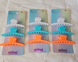 Scunci Claw Collection 3 Sets 9 Claw Hair Clips White Blue Orange Colors... - $15.47