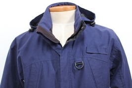 Field &amp; Stream S Blue HydroProof Retractable Hood Rain Coat Jacket - $23.36