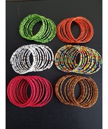 6 Hand Made Beaded Bracelets - $40.00