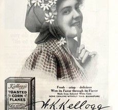 Kellogg Toasted Corn Flakes 3 Daisies 1905 Victorian Advertisement Cerea... - $39.99