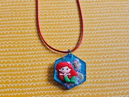 Mermaid Princess Charm Bundle, including resin charm, necklace, mini fla... - $15.00