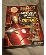 Marvel Iron Man Activity Book With Tattoos NEW - $177.81 MXN
