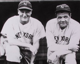 Babe Ruth &amp; Lou Gehrig 8X10 Photo New York Yankees Ny Baseball Picture Dugout - £3.87 GBP