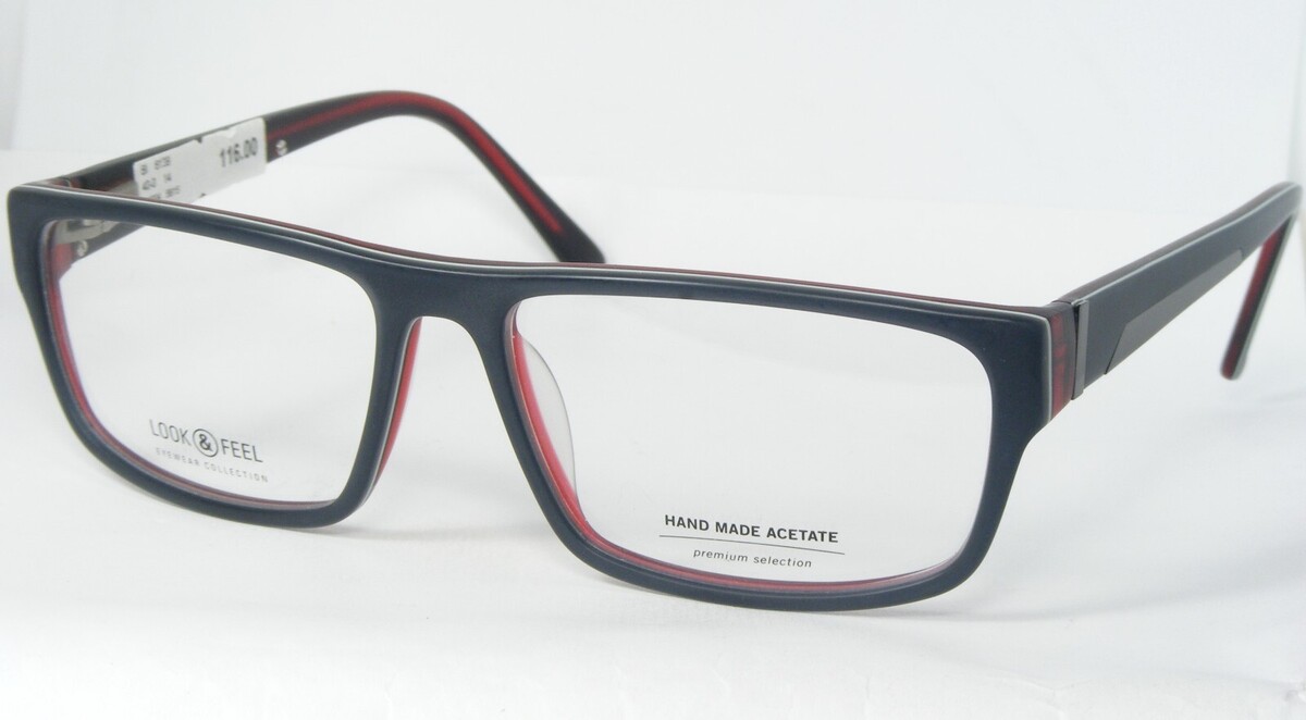 LOOK &amp; FEEL BI 6139-14 MATT BLUISH GREY EYEGLASSES GLASSES ACETATE 56-15... - $67.44