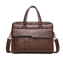 Peaker Men&#39;s Briefcase Bag for Documents Leather Brand Men&#39;s Business Travel Bag - £57.24 GBP