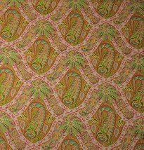 Tommy Bahama Polynesian Paisley Tangelo Pink Palm Tree Fabric By The Yard 54&quot;W - £8.04 GBP