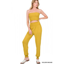 Zenana Outfitters  Smocked Tube Top &amp; Jogger Pants   Smocked waist &amp; cuf... - $19.99