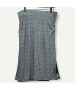 Lisa Rinna Collection Rib knit Midi Skirt with Ruched Detail, Black, Medium - $17.57 CAD