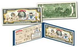 The P EAN Uts Gang 1950 Cartoon Strip Then &amp; Now Genuine Legal Tender $2 Us Bill - $14.92