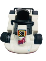 Vintage 1998 Playmobil Go-Karts  Go Kart White Race Car Geobra Rubber Wheels - $9.88