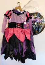 Witch With Matching Hat Child Costume 4-6 Brand New - £27.52 GBP