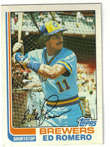 1982 Topps Baseball Trading Card - Ed Romero - Milwaukee Brewers #408 - £1.57 GBP