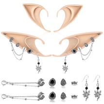 Elf Cosplay Ears with Fairy Earrings Set  - £18.45 GBP