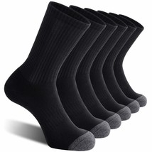 Celersport 6 Pack Men&#39;S Athletic Crew Socks, Work Boot Socks With Full C... - $38.99