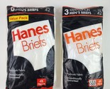 Lot 9 pair 6 &amp; 3 pack Hanes white briefs underwear 1995 - Size 42 Sealed... - £33.66 GBP